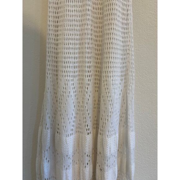 Bebe Crochet Knit Maxi Dress Womens Small Boho Y2K Cottage Fairy Whimsy White - Picture 13 of 15